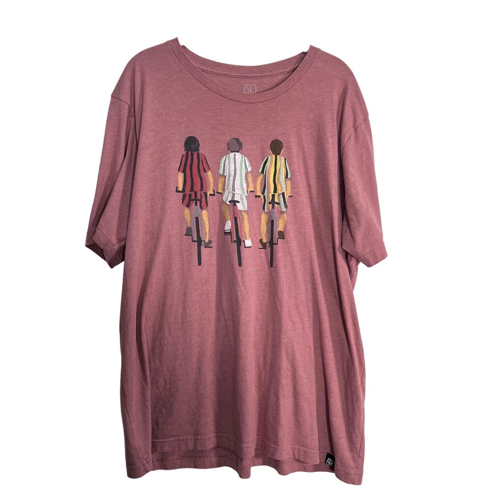 Graphic Crewneck Short Sleeve Tee in Dusty Rose